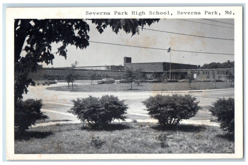 c1940 Severna Park High School Severna Park Maryland MD Vintage Antique Postcard