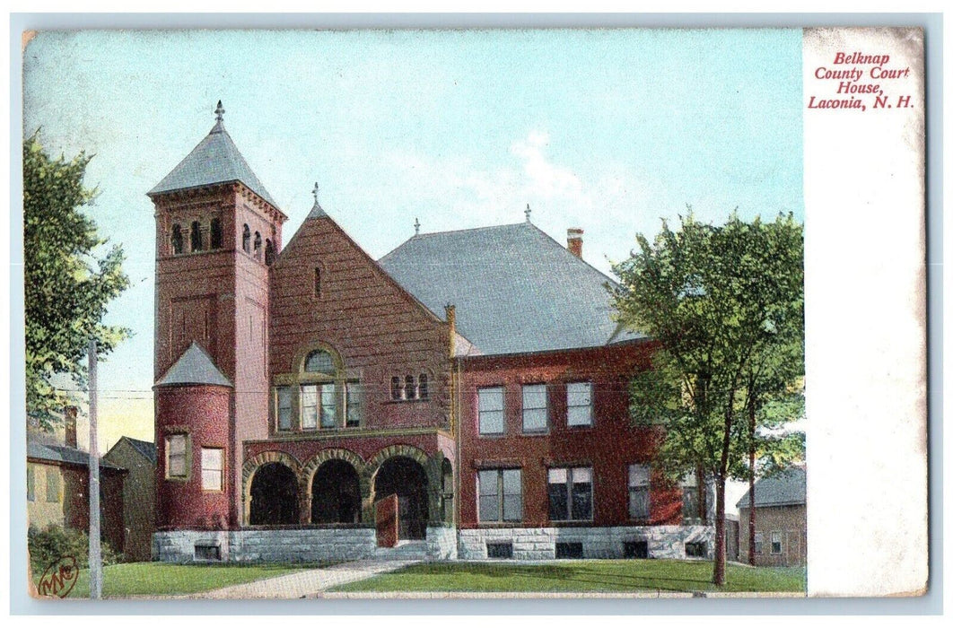 c1910's Belknap County Court House Laconia New Hampshire NH Antique Postcard
