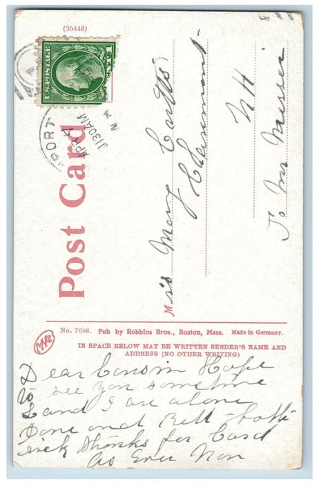 c1910's Belknap County Court House Laconia New Hampshire NH Antique Postcard