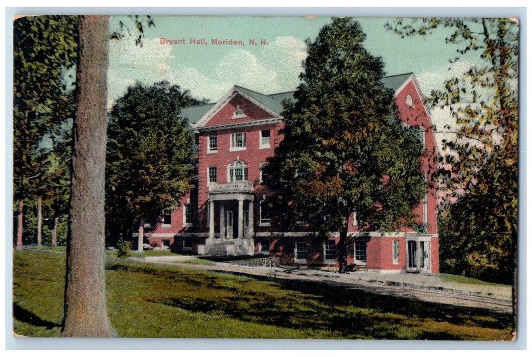 c1910's Bryant Hall Building Meriden New Hampshire NH Posted Antique Postcard