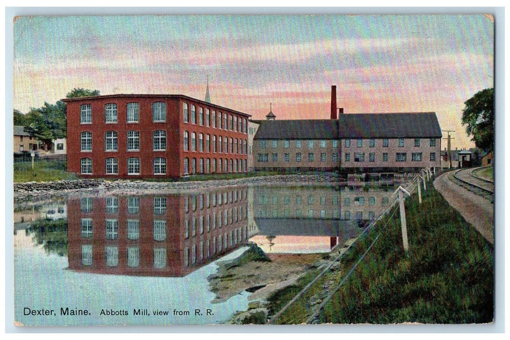 c1910's Abbotts Mill View From R. R. Dexter Maine ME Posted Antique Postcard