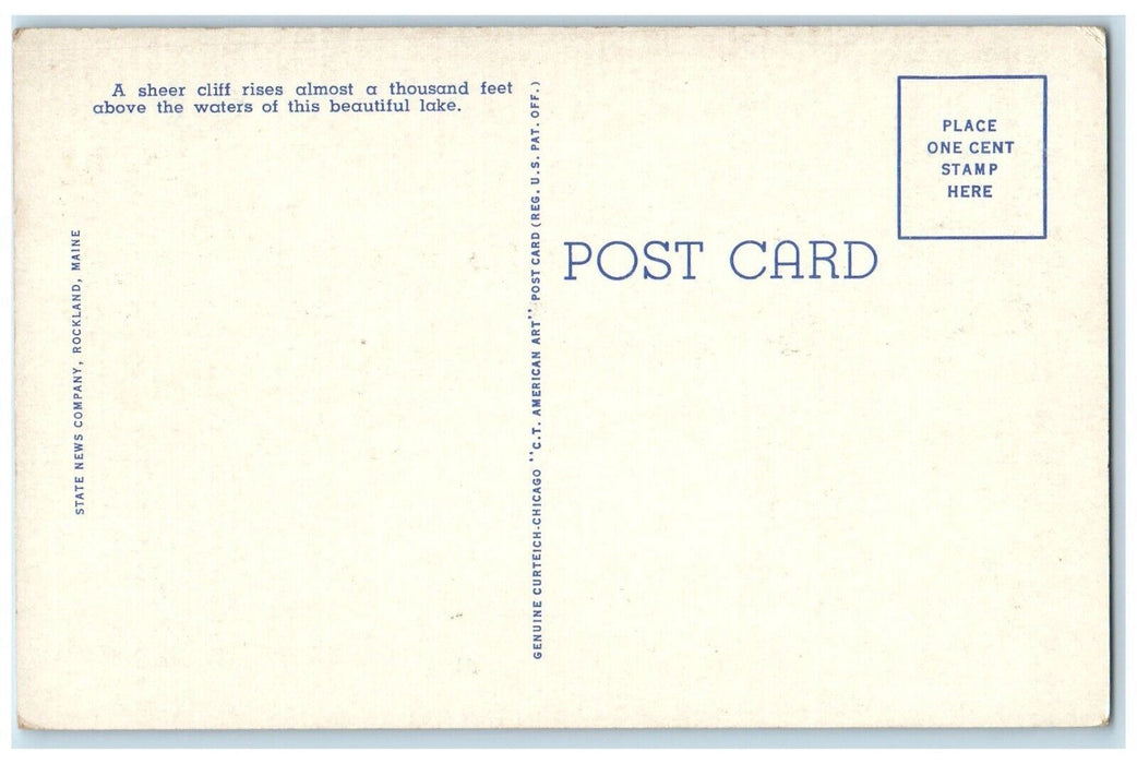 c1930's Bird's Eye View Of Lake Megunticook Camden Maine ME Vintage Postcard