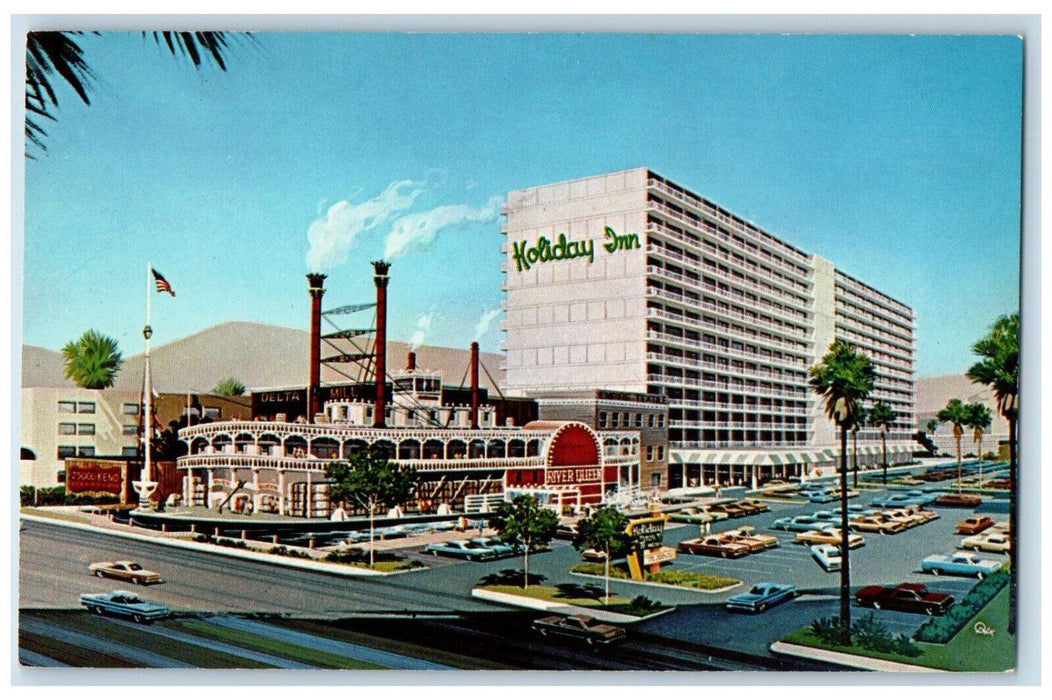 c1950's River Queen Holiday Inn Las Vegas Center Strip Nevada NV Postcard