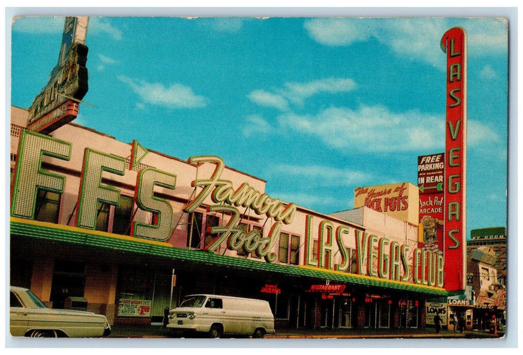 c1950's Mel & Jackie Gaughan's Las Vegas Club Nevada NV Vintage Postcard