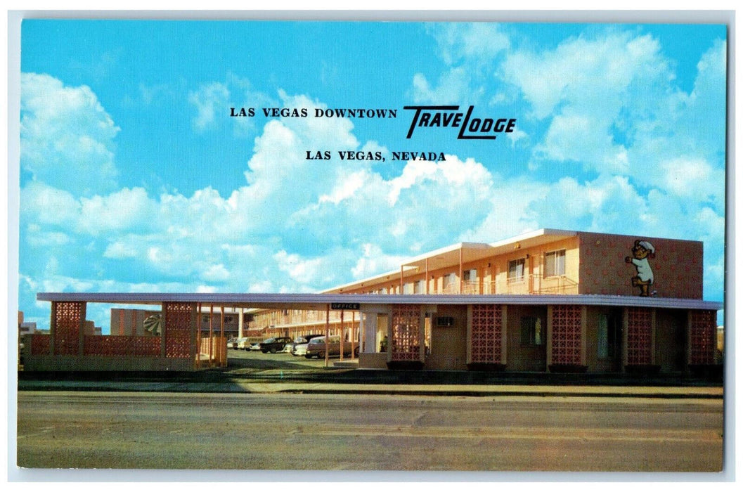 c1960's Las Vegas Downtown Travelodge Las Vegas Nevada NV Vintage Postcard