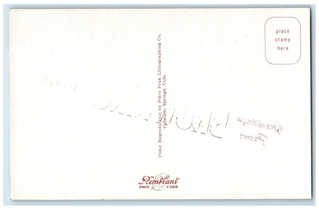 c1960's Greetings from Browning MT Animals Tribe Large Letter Embossed Postcard