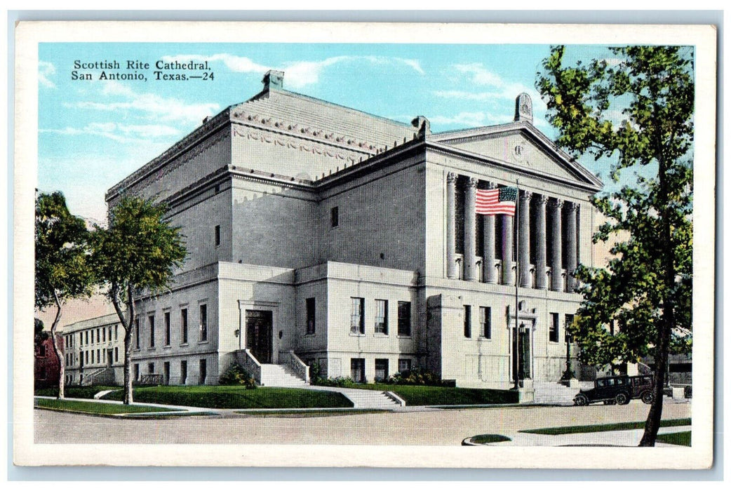c1930's Scottish Rite Cathedral San Antonio Texas TX Vintage Postcard