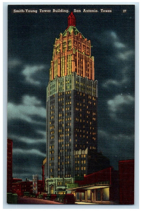 c1940's Smith-Young Tower Building San Antonio Texas TX Vintage Postcard
