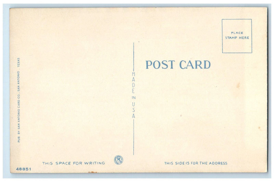 c1950's Majestic Hotel House Street San Antonio Texas TX Vintage Postcard