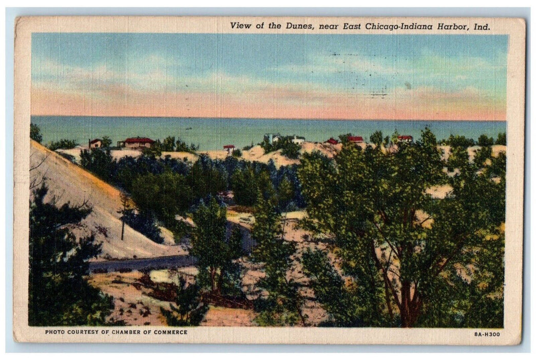 1948 Views Of The Dunes Near East Chicago Indiana Harbor IN Vintage Postcard