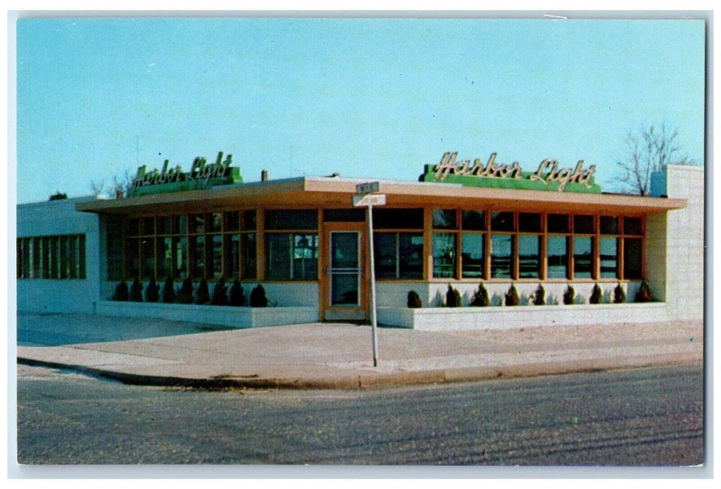 c1960 Exterior View Harbor Light Restaurant New Jersey Vintage Antique Postcard