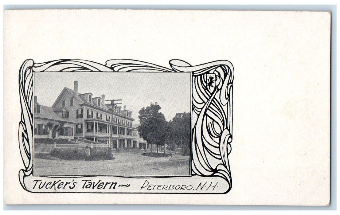 c1905 Exterior Frame Tuckers Tavern Peterboro New Hampshire NH Antique Postcard