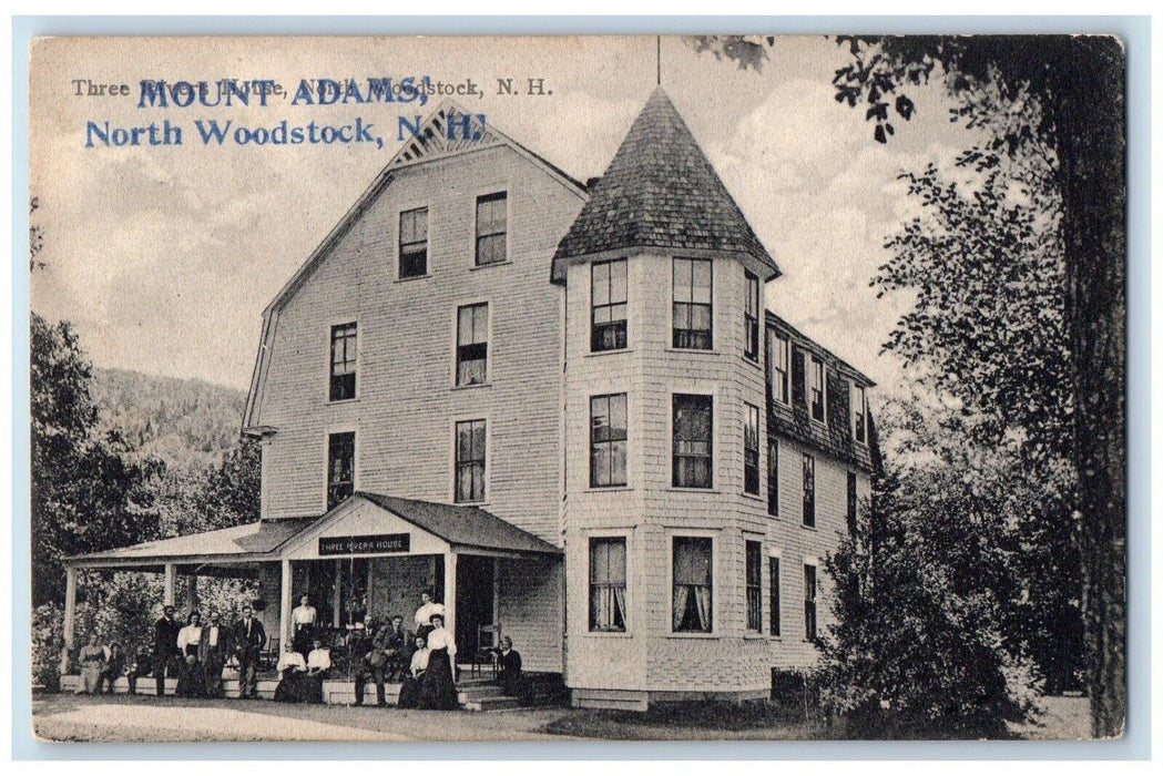 1912 Three Rivers House Mount Adams North Woodstock New Hampshire NH Postcard
