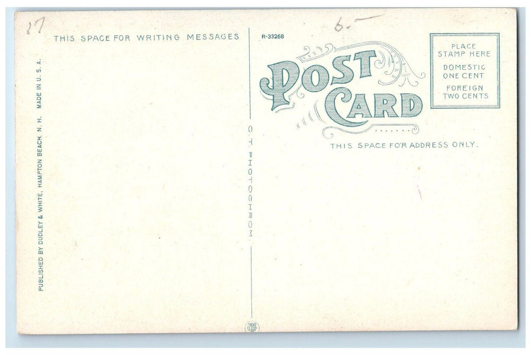 1910 Hampton River Bridge Largest Bridge Hampton Beach New Hampshire NH Postcard