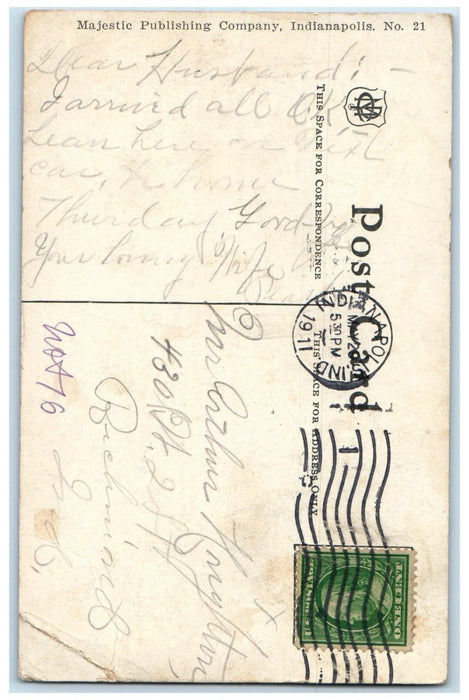 1911 English Hotel And Opera House Stores Front Indianapolis Indiana IN Postcard