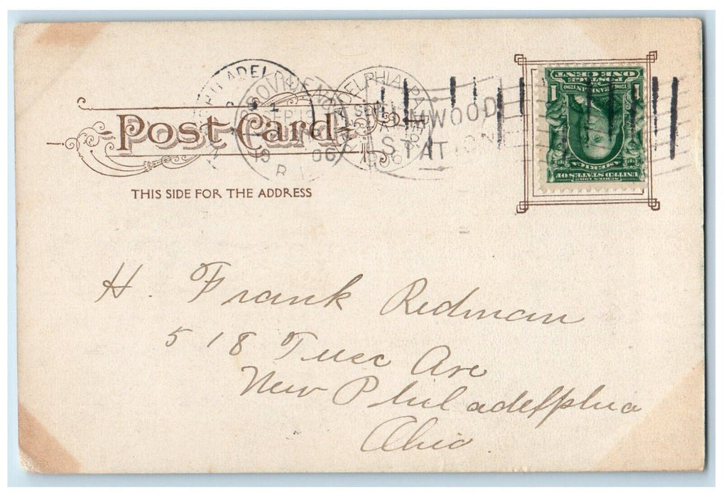 1906 Van Winkle Gates Brown University Providence Rhode Island Antique Postcard