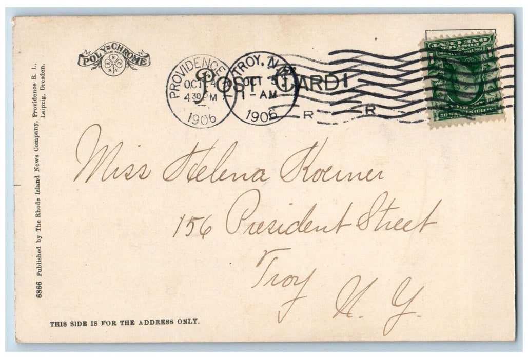 1906 Central Congregational Church Chapel Road Providence Rhode Island Postcard