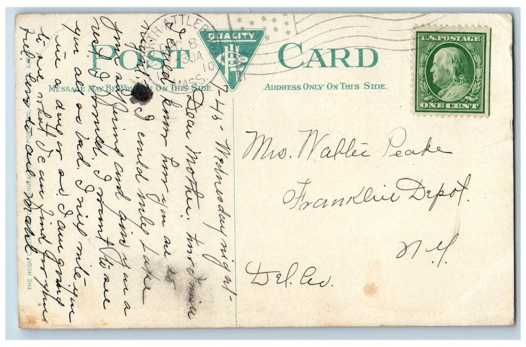 c1910 Hayward Park Fountain Monument Statue Providence Rhode Island RI Postcard