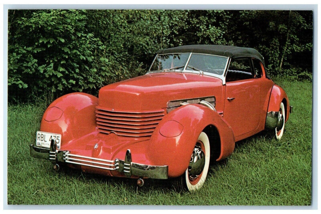 1937 Auburn Cord 812 Supercharged Phaeton Car Sedan Auburn Indiana IN Postcard