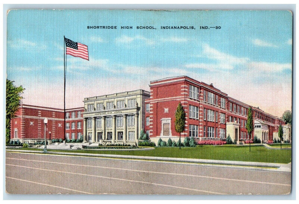 Shortridge High School Building Street View Indianapolis Indiana IN Postcard