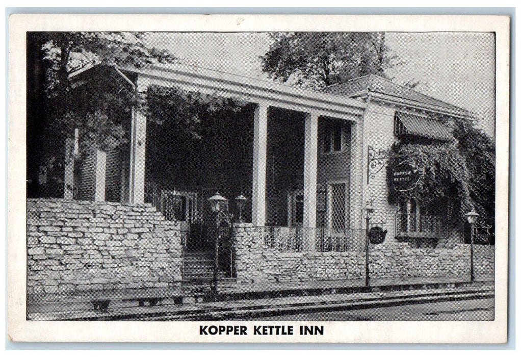 Kopper Kettle Inn Hotel Street Scene Morristown Indiana IN Antique Postcard