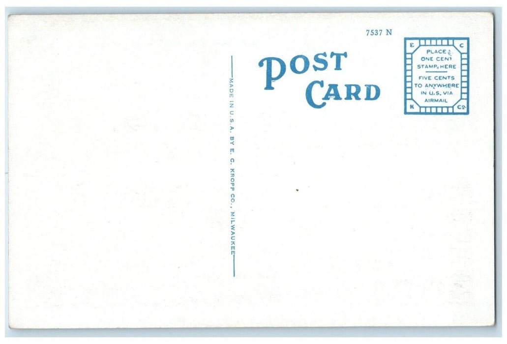 c1930's  Port Arthur College Entrance Port Arthur Texas TX Postcard
