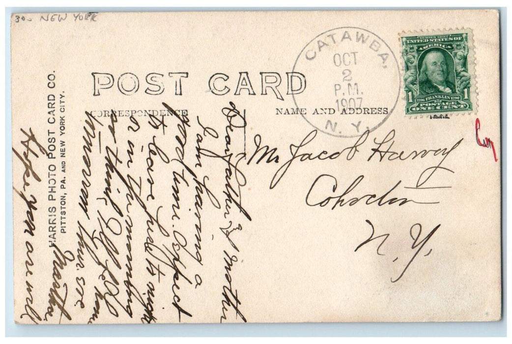 1907 Gibson House Lake Keuka Catawba New York NY RPPC Photo Antique Postcard
