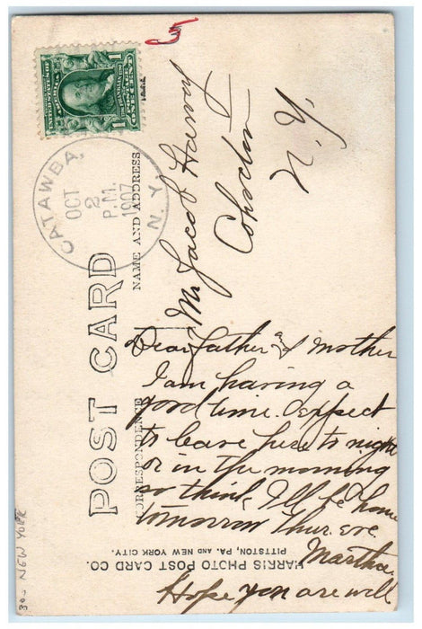 1907 Gibson House Lake Keuka Catawba New York NY RPPC Photo Antique Postcard