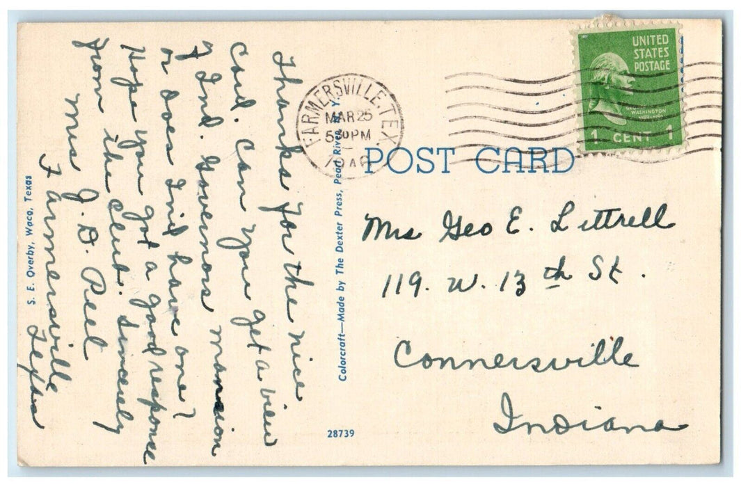 1946 McLennon County Court House Waco Texas TX Vintage Posted Postcard