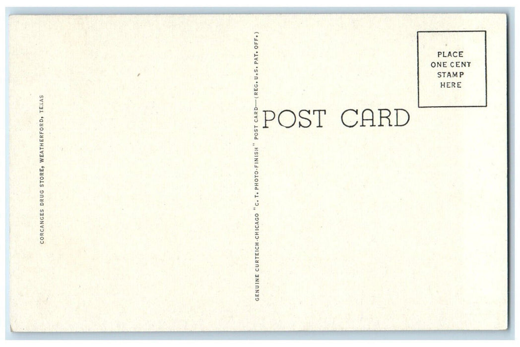 c1940's Water Melons Grown at Weatherford Texas TX Umposted Postcard