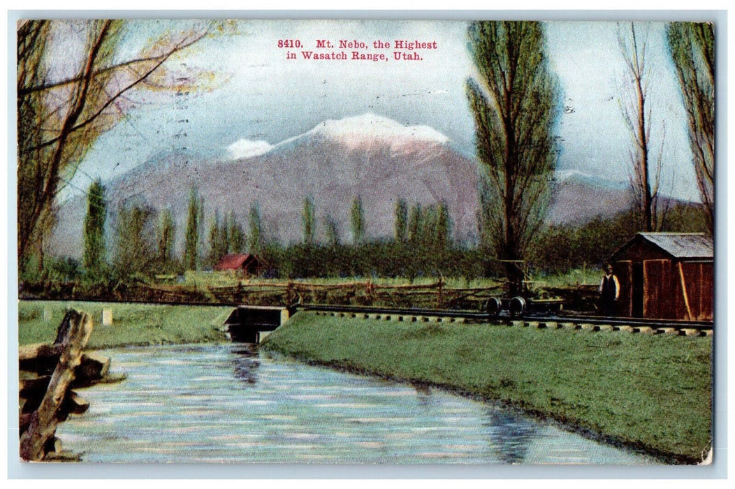 1910 Mt. Nebo The Highest in Wasatch Range Utah UT Antique Posted Postcard