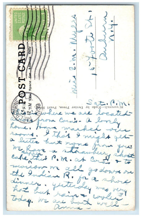 1939 Hamlen Tourist Home Lincoln Avenue Melbourne Florida FL Postcard