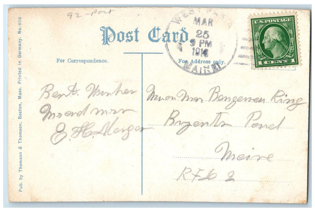 c1910 The Landing Contoocook River Park Penacook New Hampshire NH Postcard