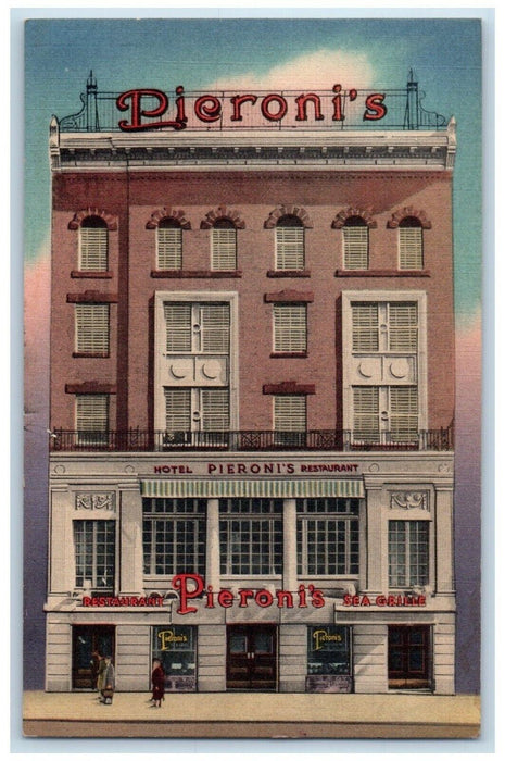 c1940 Pieronis Restaurant Hotel Exterior View Boston Massachusetts MA Postcard