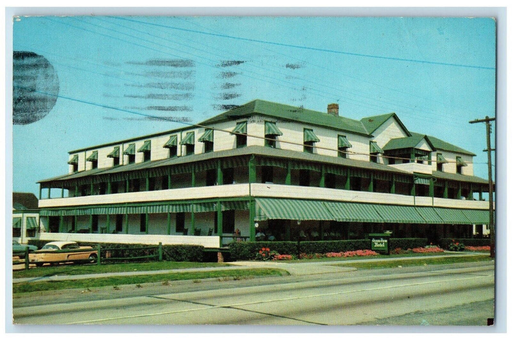 1962 Ocean View Exterior Hotel Bay Head New Jersey NJ Vintage Antique Postcard