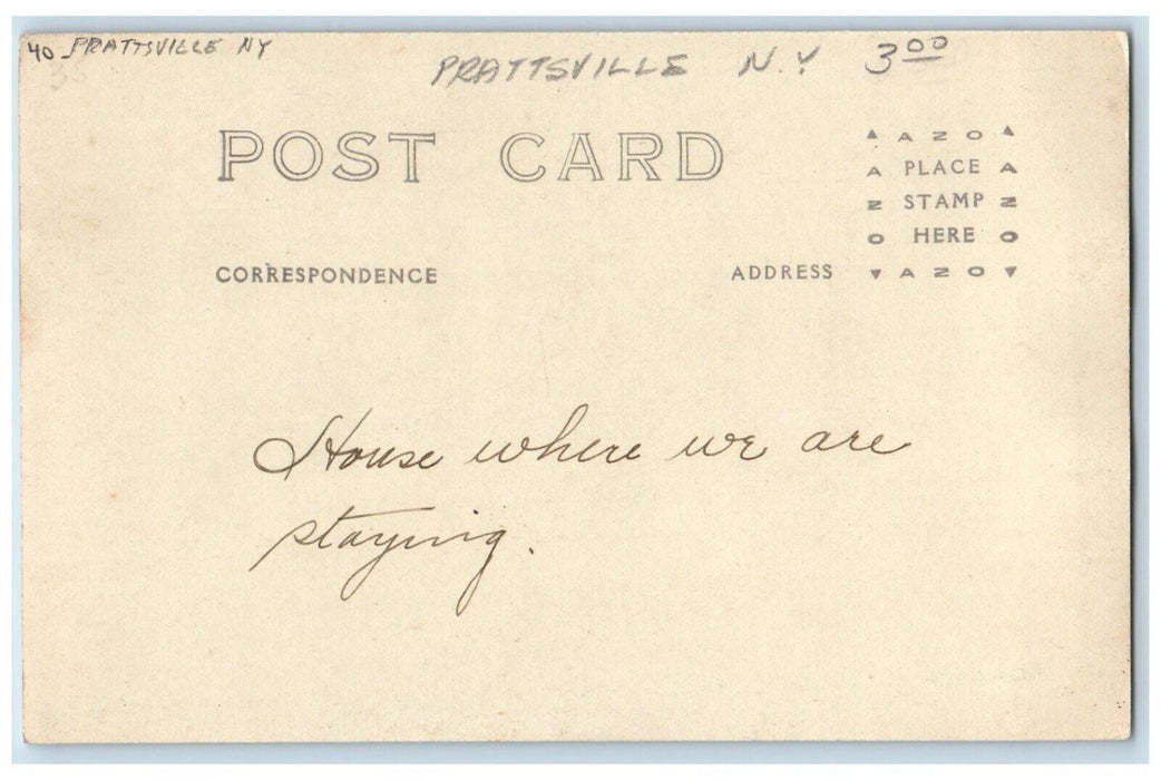 c1910's New Pratt House Mansion Prattsville New York NY RPPC Photo Postcard