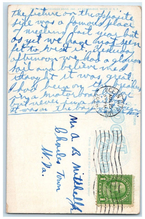 1928 St. Paul's Episcopal Church Ocean City Maryland MD Posted Vintage Postcard