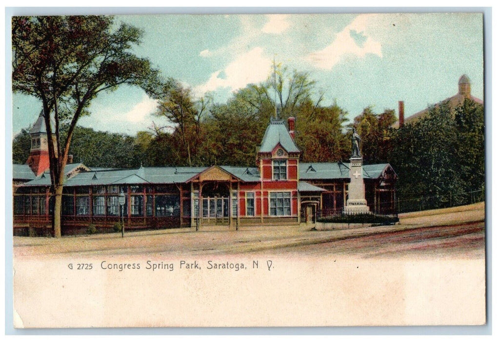 c1905 Congress Spring Park Saratoga New York NY Rotograph Antique Postcard