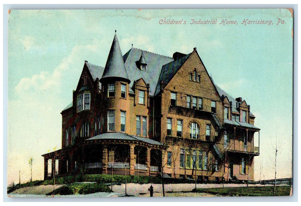 1909 Children's Industrial Home Harrsburg Pennsylvania PA Unposted Postcard