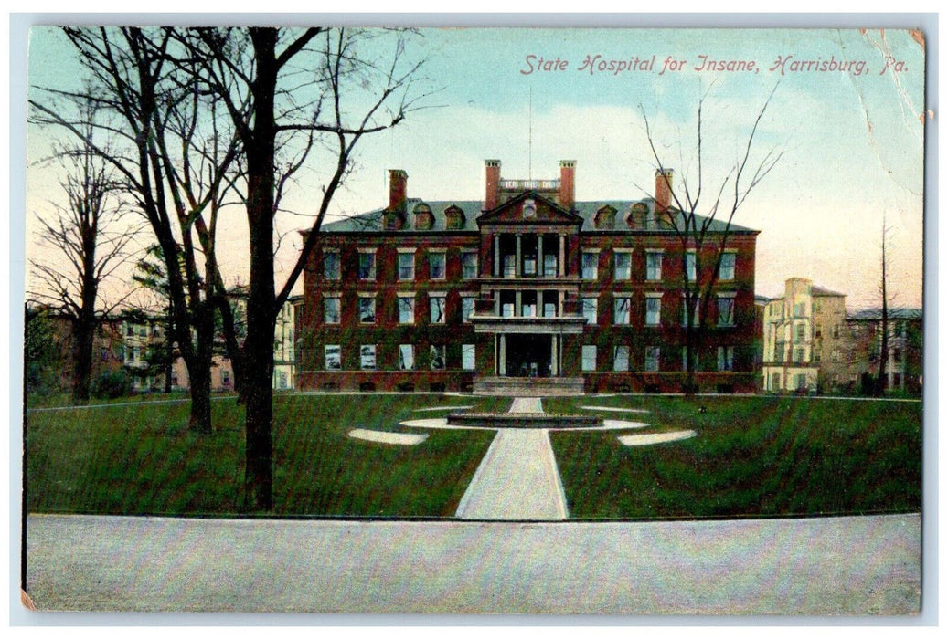 c1910 State Hospital for Insane Harrsburg Pennsylvania PA Unposted Postcard