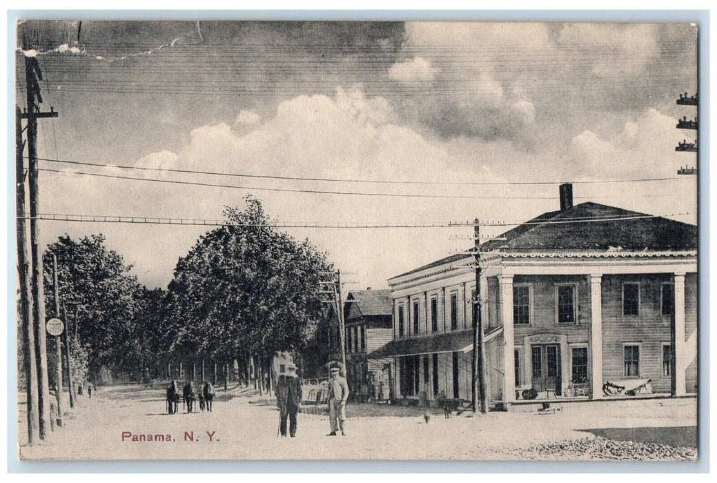 c1910's Dirt Road Street View Of Panama New York NY Unposted Antique Postcard