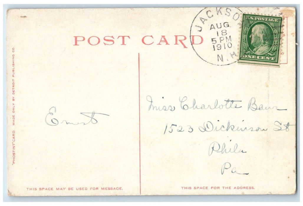 1910 Glen Ellis Jackson White Mountains New Hampshire NH Posted Antique Postcard