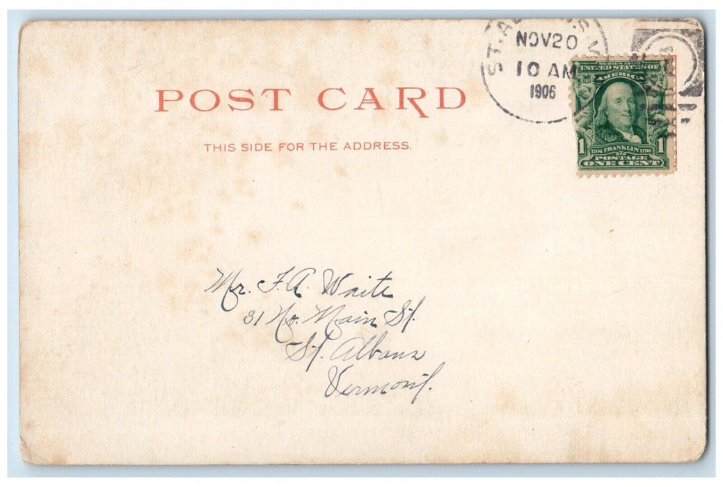 1906 Across The Lake From Hotel Champlain New York NY, Streamer Antique Postcard