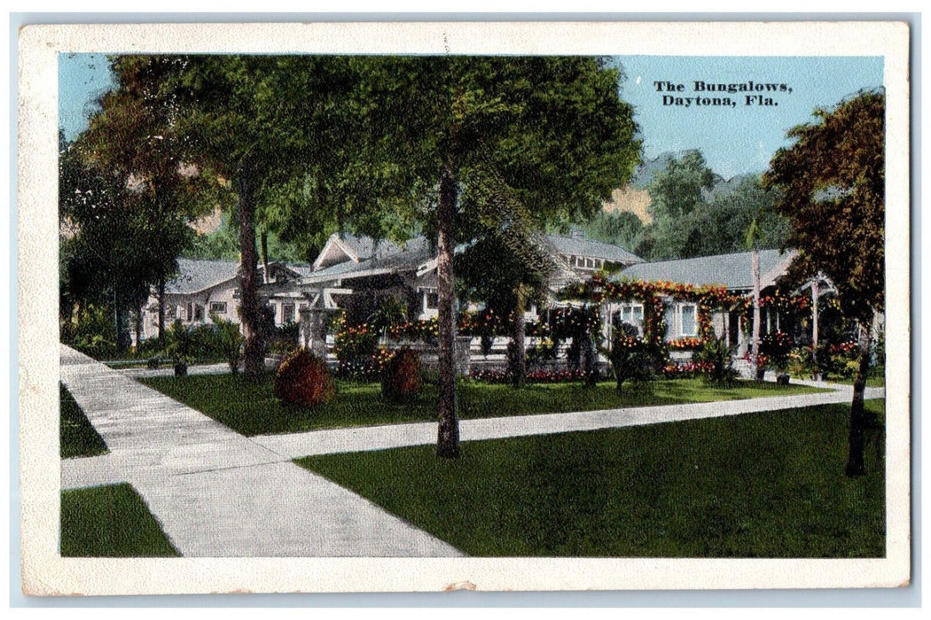 1916 Small Pathway to The Bungalows Daytona Florida FL Antique Posted Postcard