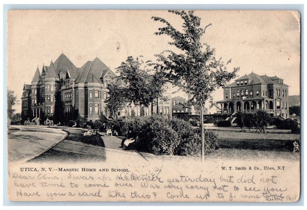 1905 Masonic Home And School Building Utica New York NY Tuck's Antique Postcard