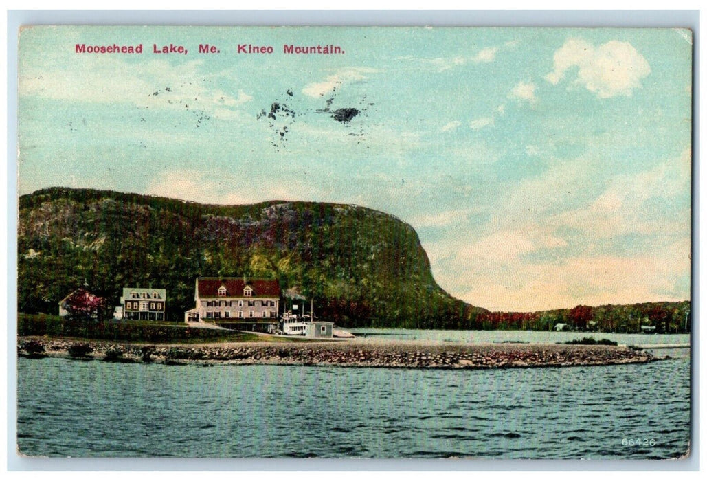 1913 View Of Kineo Mountain Moosehead Lake Maine ME Posted Antique Postcard