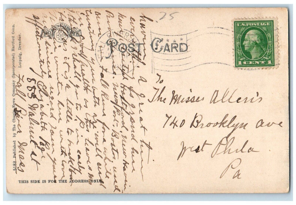1912 Residence Of Harriet Beecher Stowe Hartford Connecticut CT Antique Postcard