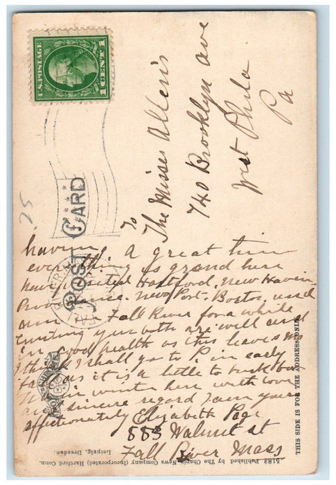 1912 Residence Of Harriet Beecher Stowe Hartford Connecticut CT Antique Postcard