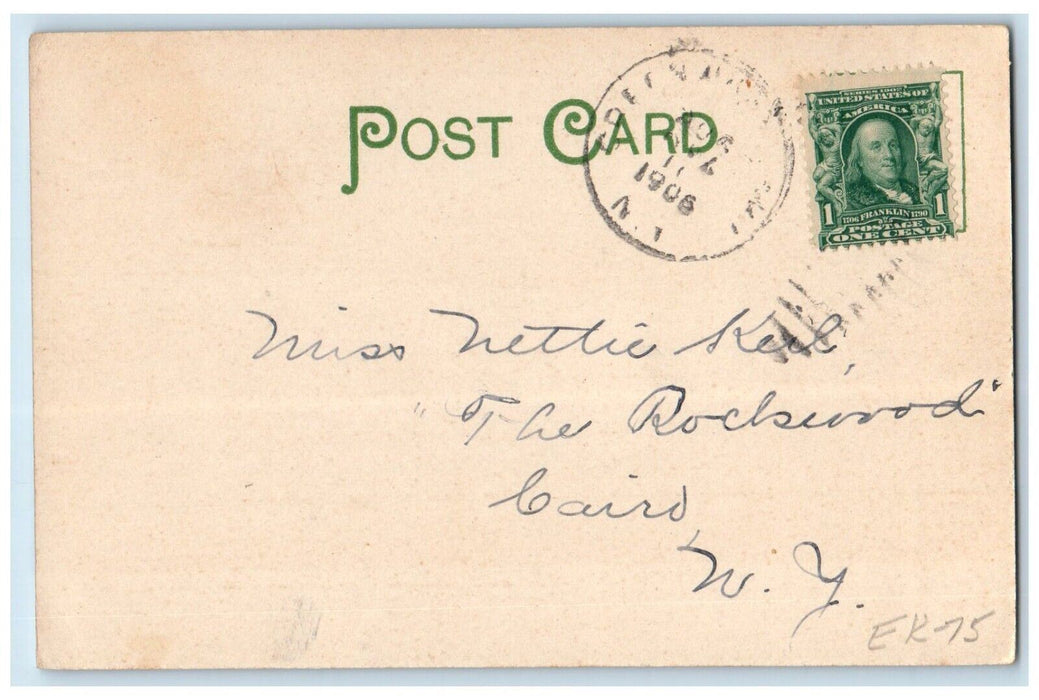 1906 Northern Half East Arm Lake Canoe Boat Greenwood Lake New York NY Postcard