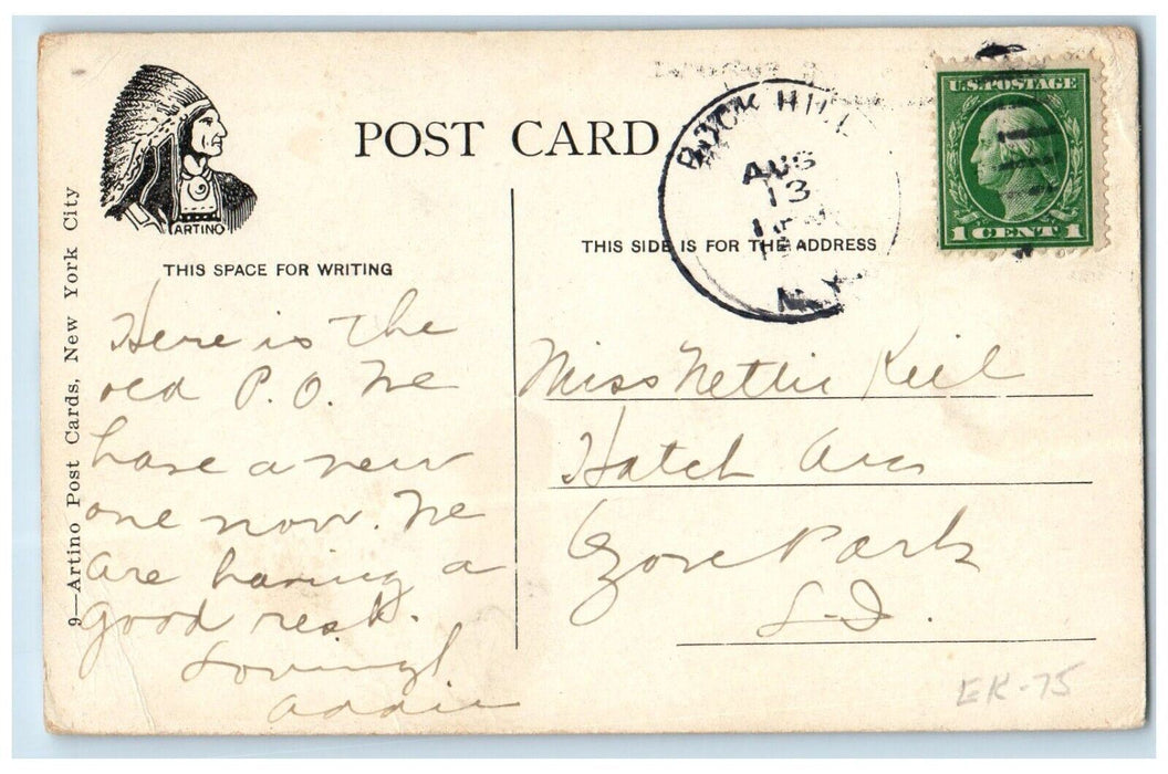 1910 Newburg Turnpike House Exterior Horse Carriage Rock Hill New York Postcard